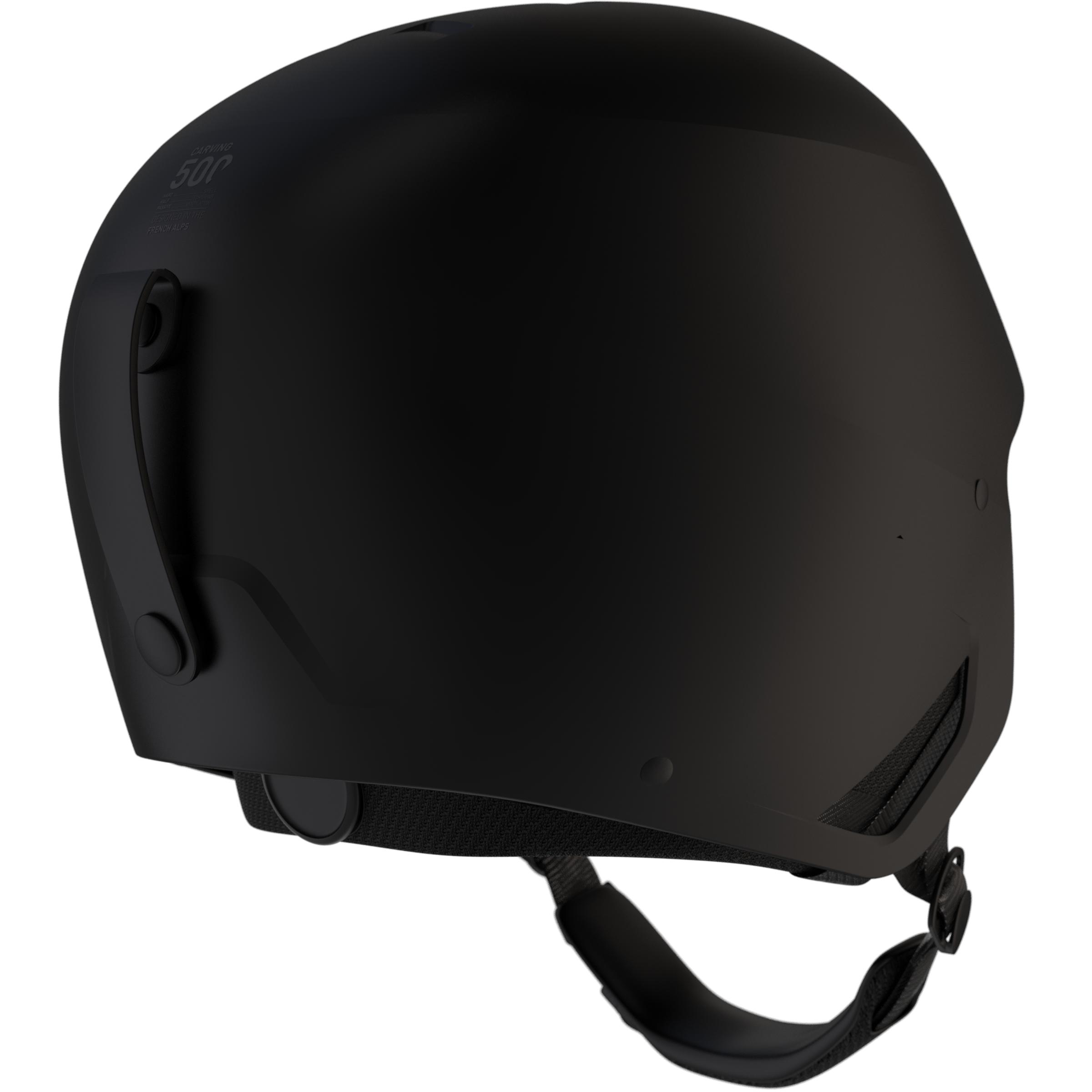 Adult rigid ear-piece ski helmet - HRC 500 - black 4/10