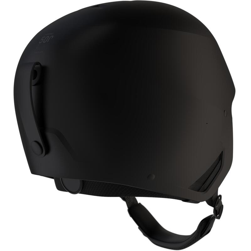 Skihelm met harde oorpads voor volwassenen HRC 500 zwart