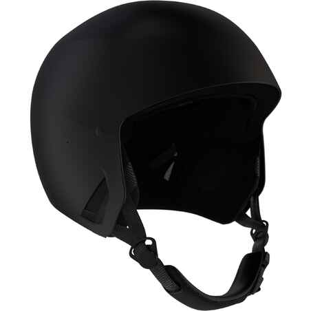 Suaugusiųjų slidinėjimo šalmas su tvirtomis ausinėmis „HRC500“, juodas
