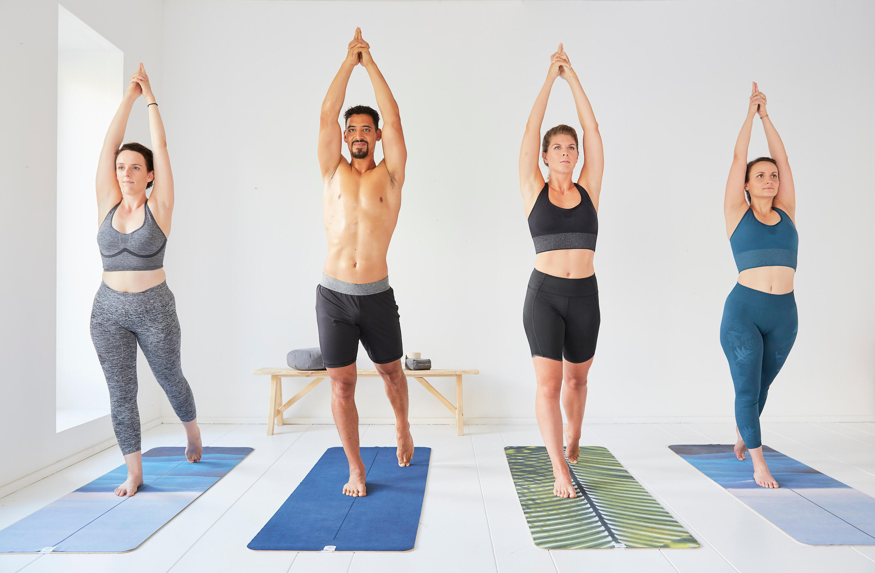 Yoga Non-Slip Towel - Grey/Blue 6/9