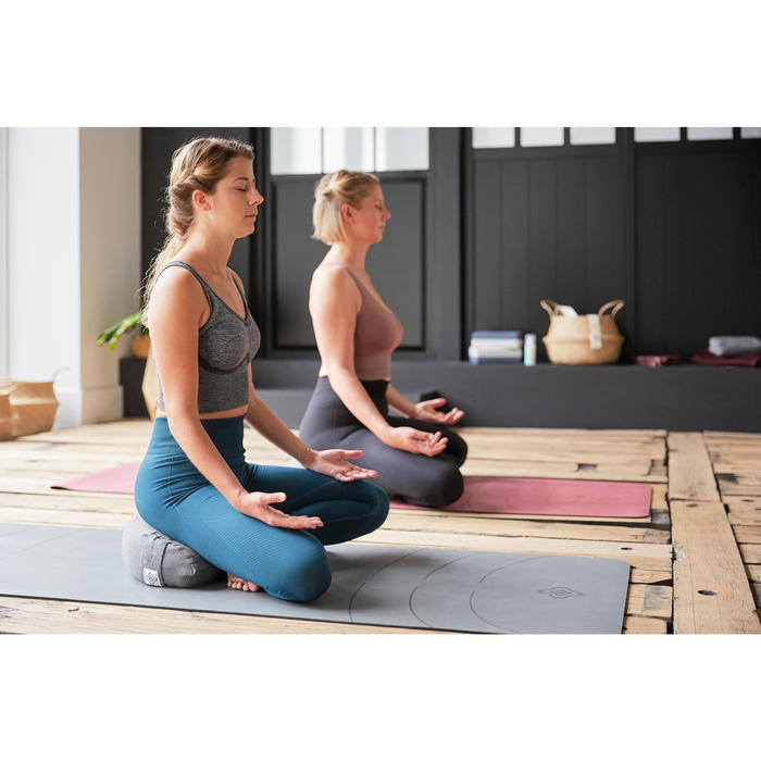 Zafu Coussin De Yoga Et Meditation Eco Concu Gris Chine Domyos Decathlon
