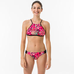 Braguita bikini Mujer baja rosa estampada