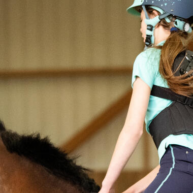 cc une protection dorsale équitation