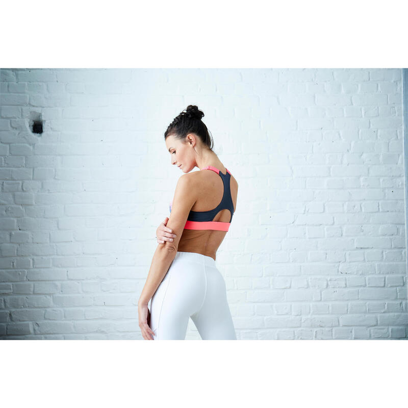 Leggings de Cardio-training com Bolso para Telemóvel Branco