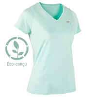 Women's short-sleeved breathable running T-Shirt Dry - green