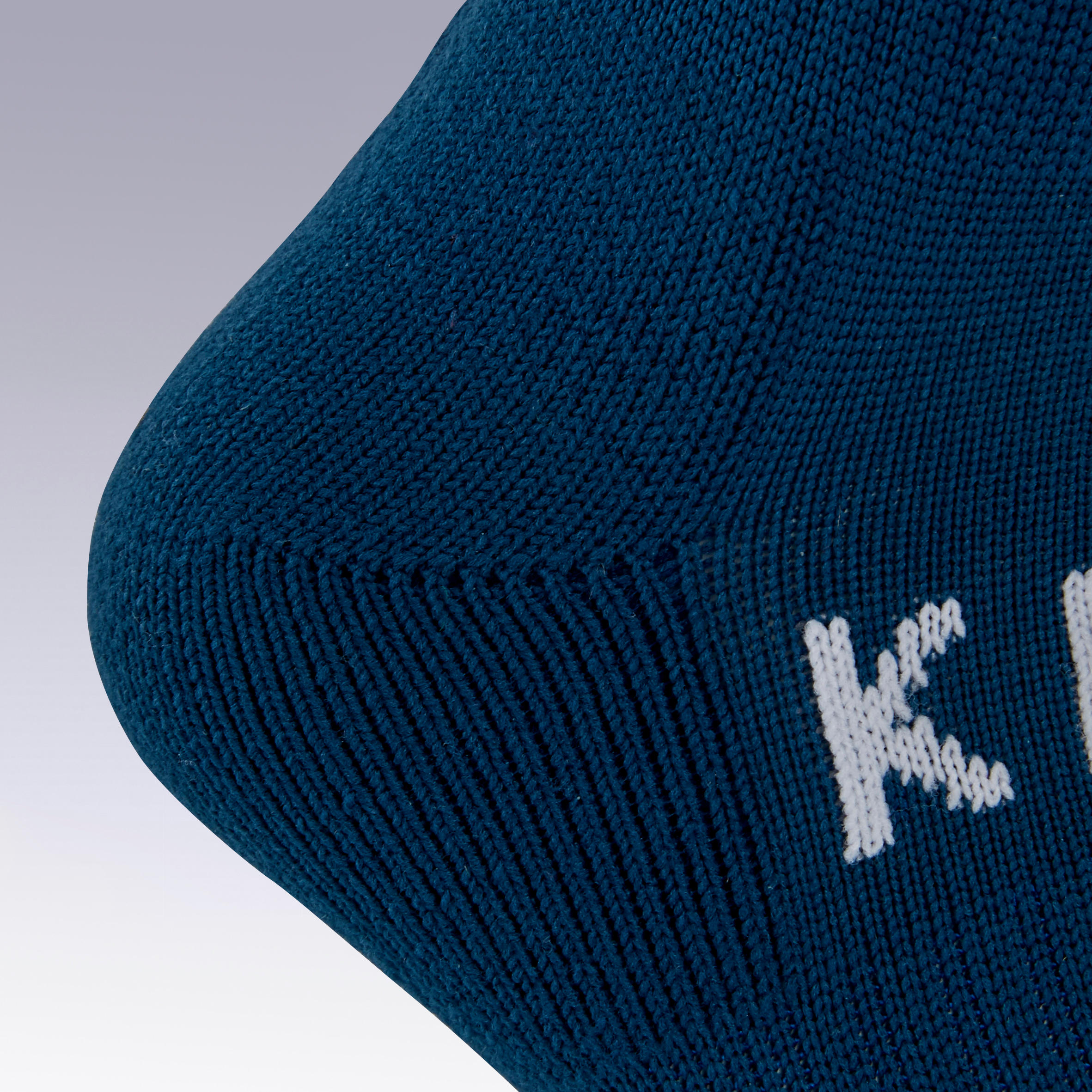 Kids' Football Socks F500 - Petrol Blue 5/6