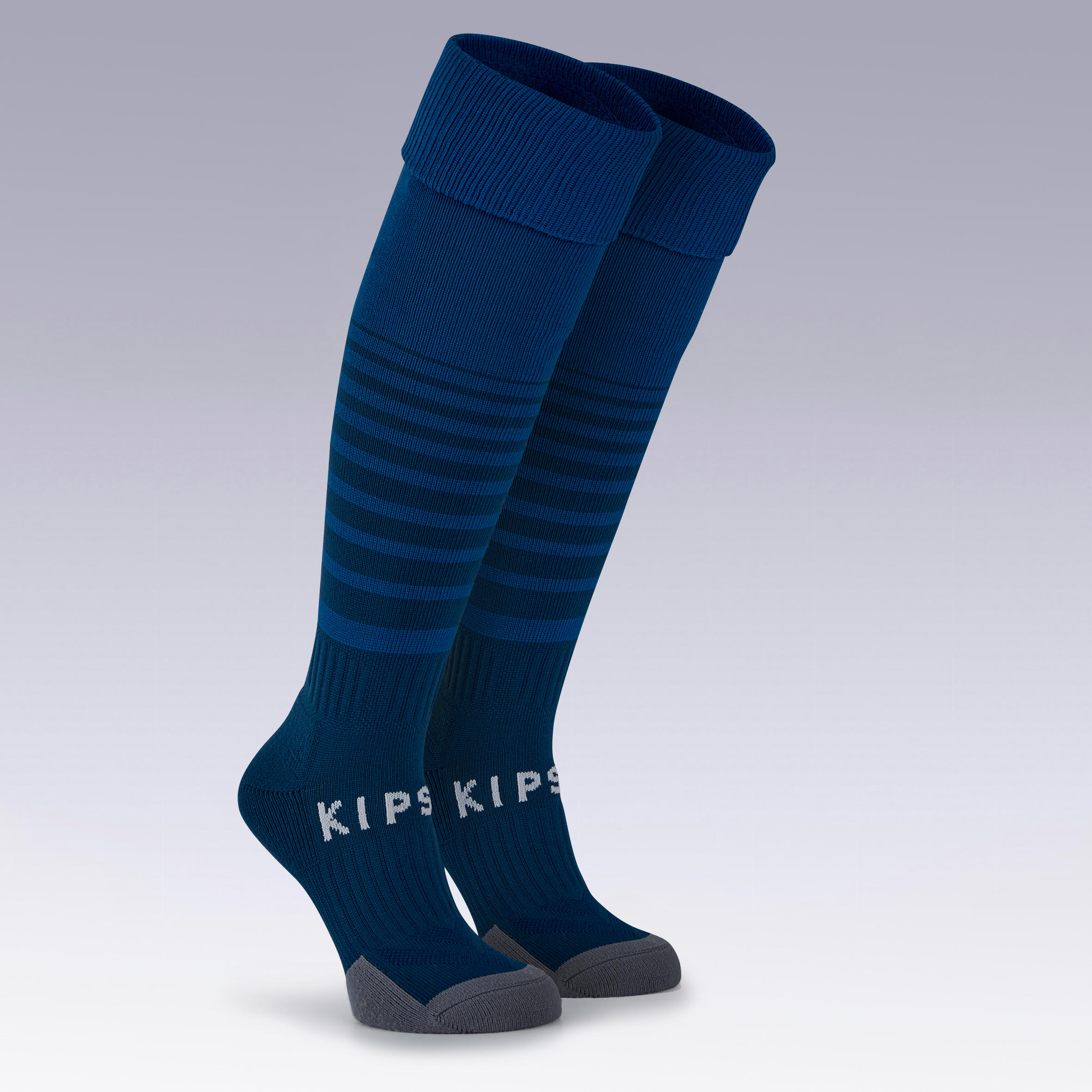 Kids' Football Socks F500 - Petrol Blue 4/6