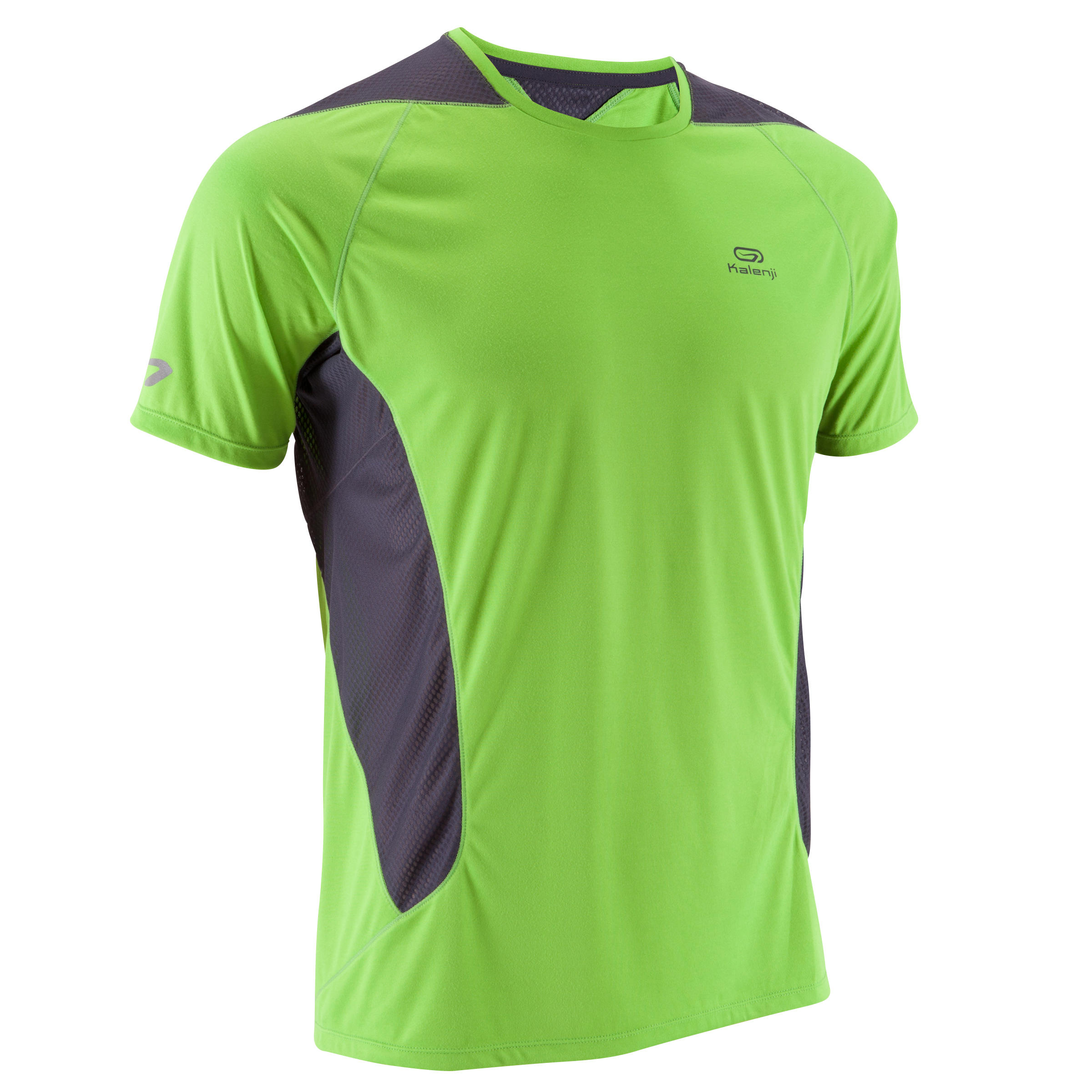 KALENJI Elio Men's Running T-Shirt - green/grey