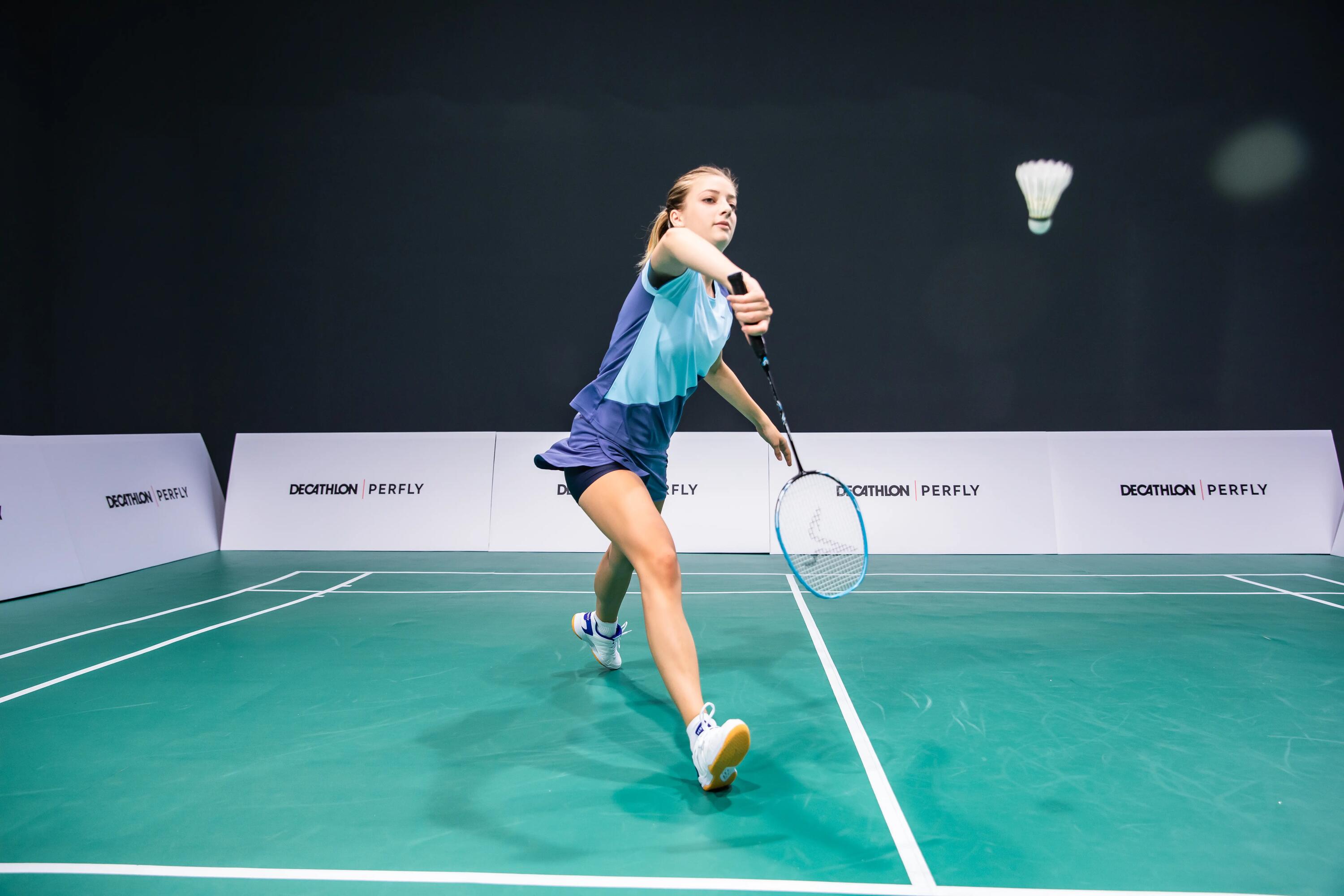WOMEN BADMINTON SHOES BS 530 WHITE BLUE 22/27
