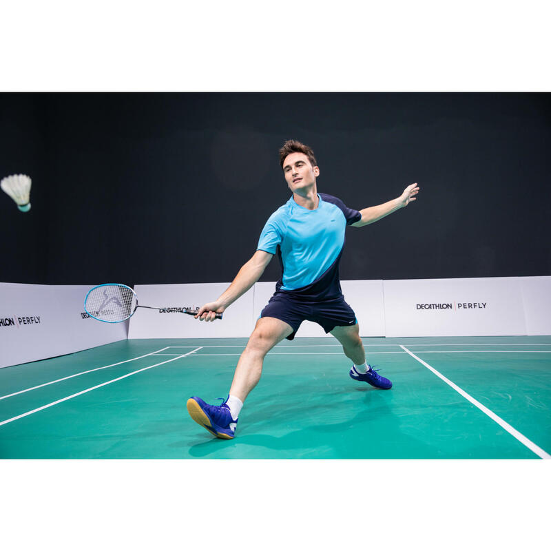 PÁNSKÉ BADMINTONOVÉ BOTY BS530 MODRÉ