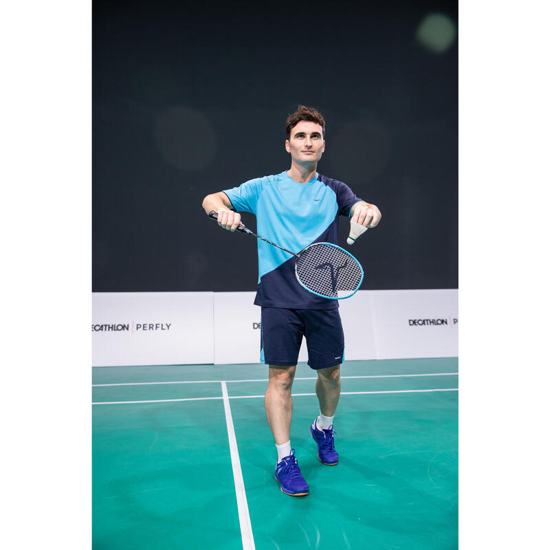 PÁNSKÉ BADMINTONOVÉ BOTY BS530 MODRÉ