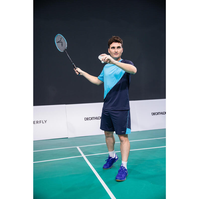 PÁNSKÉ BADMINTONOVÉ BOTY BS530 MODRÉ