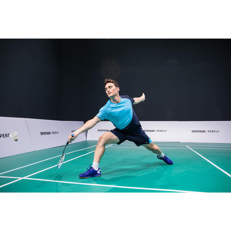 PÁNSKÉ BADMINTONOVÉ BOTY BS530 MODRÉ