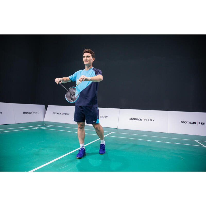 PÁNSKÉ BADMINTONOVÉ BOTY BS530 MODRÉ