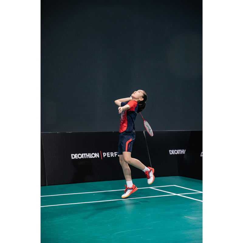 Dětské kraťasy na badminton 560 ��erveno-modré 