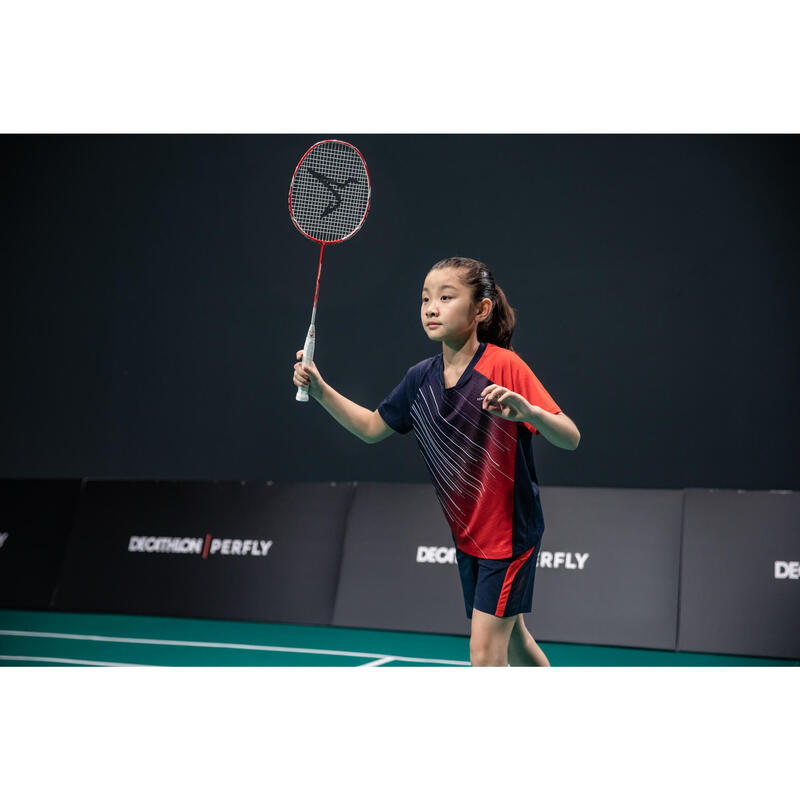 Dětské kraťasy na badminton 560 červeno-modré 