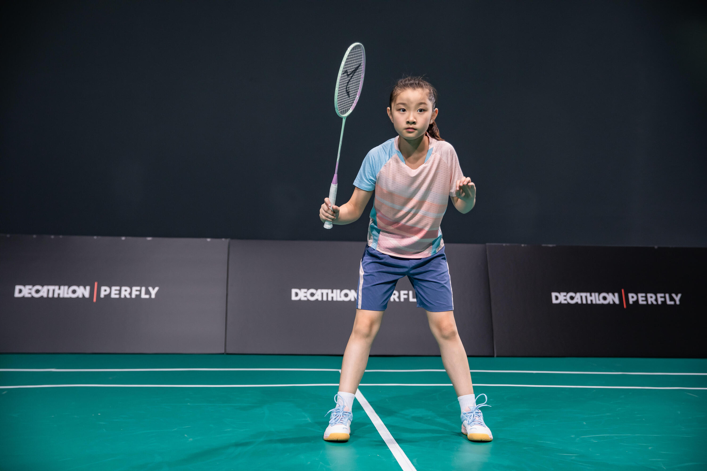 JUNIOR BADMINTON RACKET BR 560 LITE MINT PINK 24/26