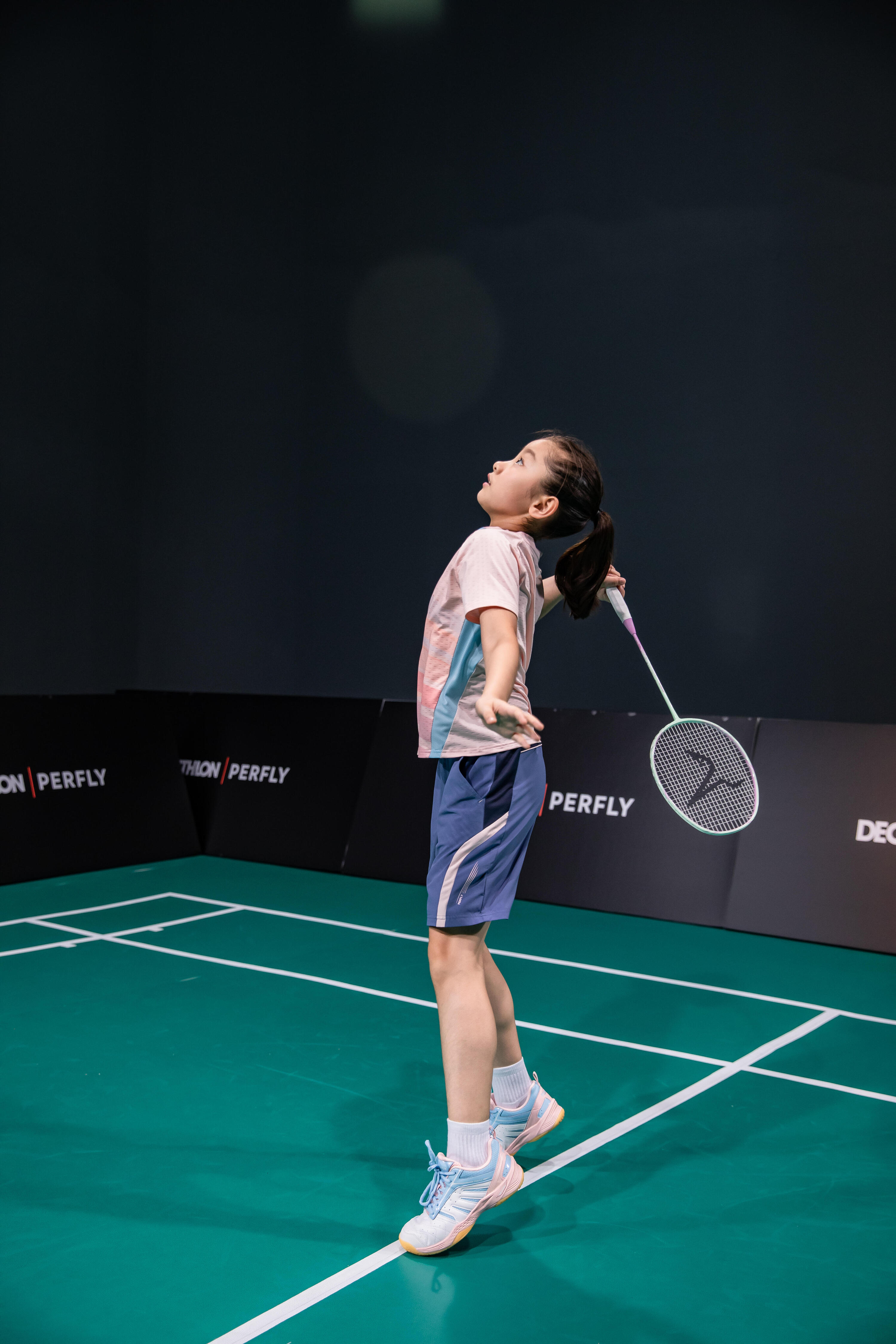JUNIOR BADMINTON RACKET BR 560 LITE MINT PINK 19/26
