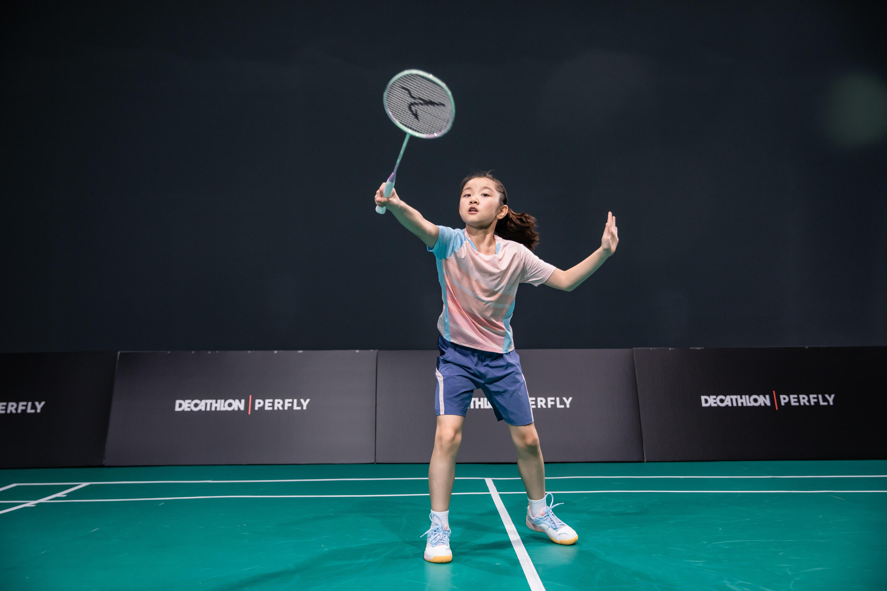 JUNIOR BADMINTON RACKET BR 560 LITE MINT PINK 18/26