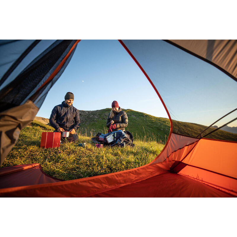 Koepeltent voor trekking MT900 3 personen grijs