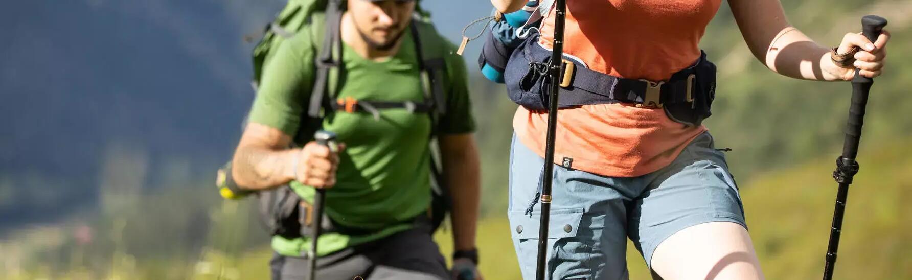 Regulação do bastão de trekking 3 hastes dobrável ultra compacto