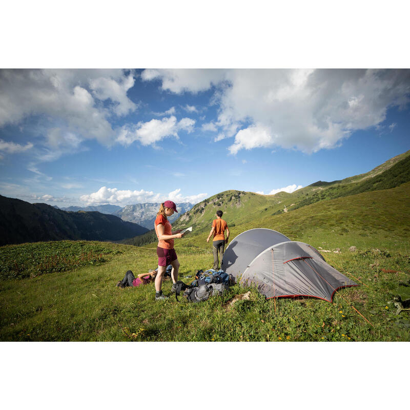 Tunneltent voor trekking MT900 Ultralight 3 personen grijs