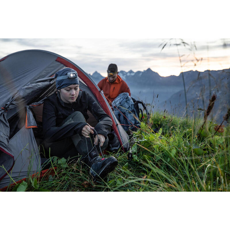 Bocanci Înalți Lați din piele Impermeabili Trekking MT100 Damă