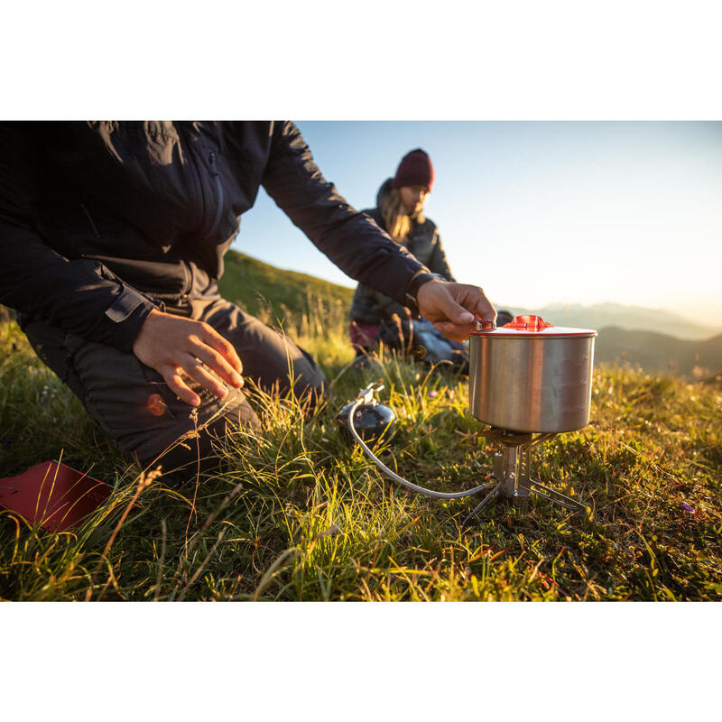 Trekking Cookset Trek 500 Stainless Steel 1 Person 0.9 Litres