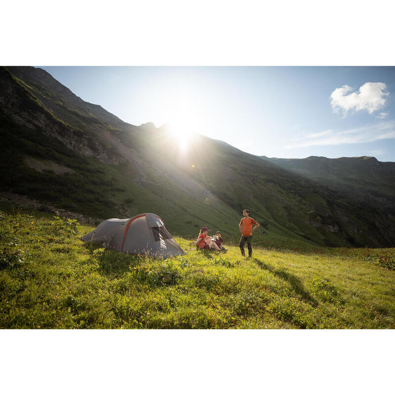 Tunneltent voor trekking MT900 Ultralight 3 personen grijs