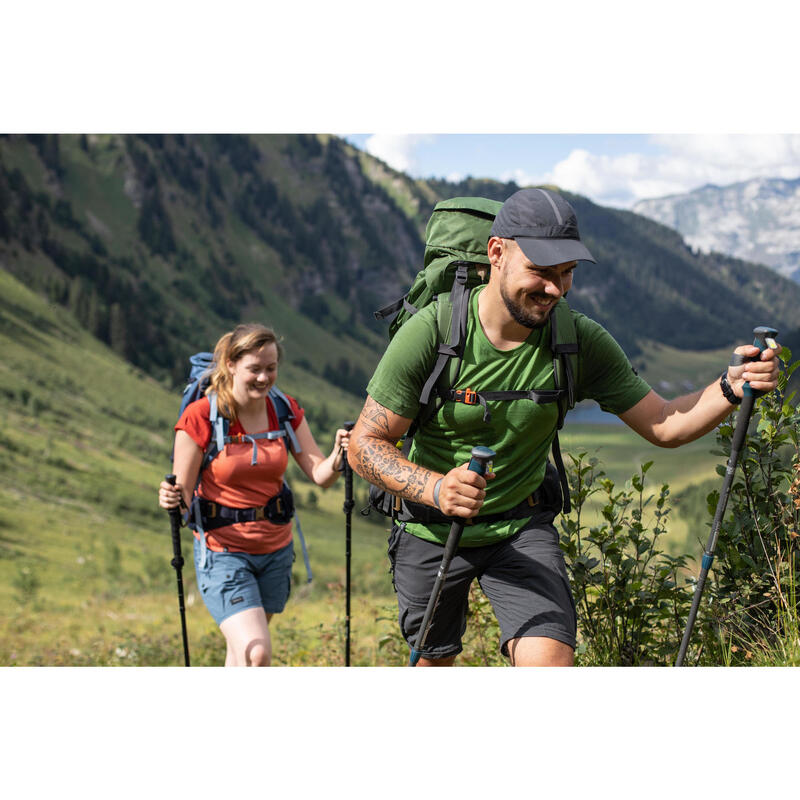 Ventilated mountain trekking cap - TREK 500 - Dark grey