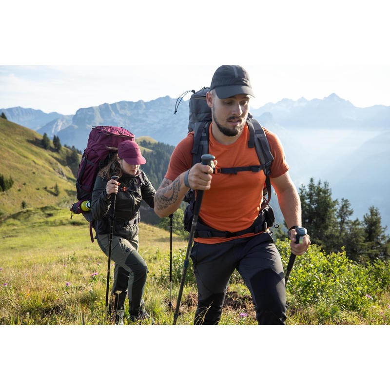 Women's mountain trekking rucksack | TREK 900 Symbium 70+10L - burgundy |  forclaz