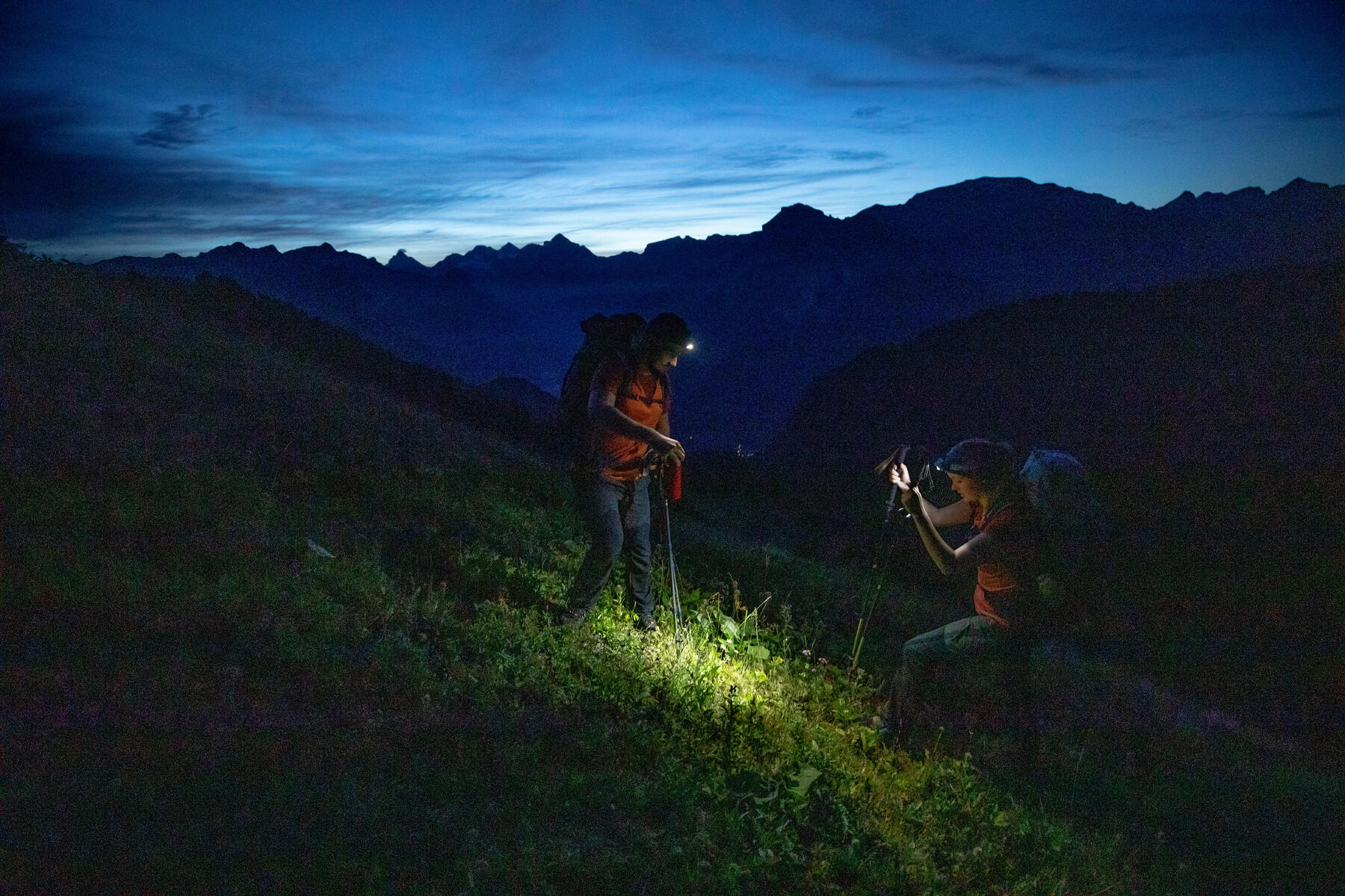 trekking volle maan