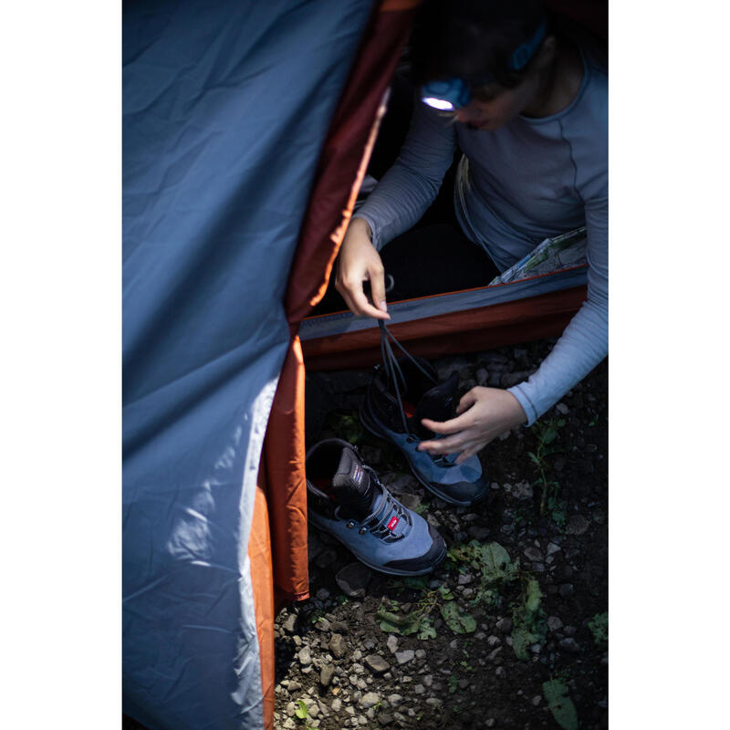 Botas de trekking TREK 100 - molde largo- mulher - couro impermeáveis