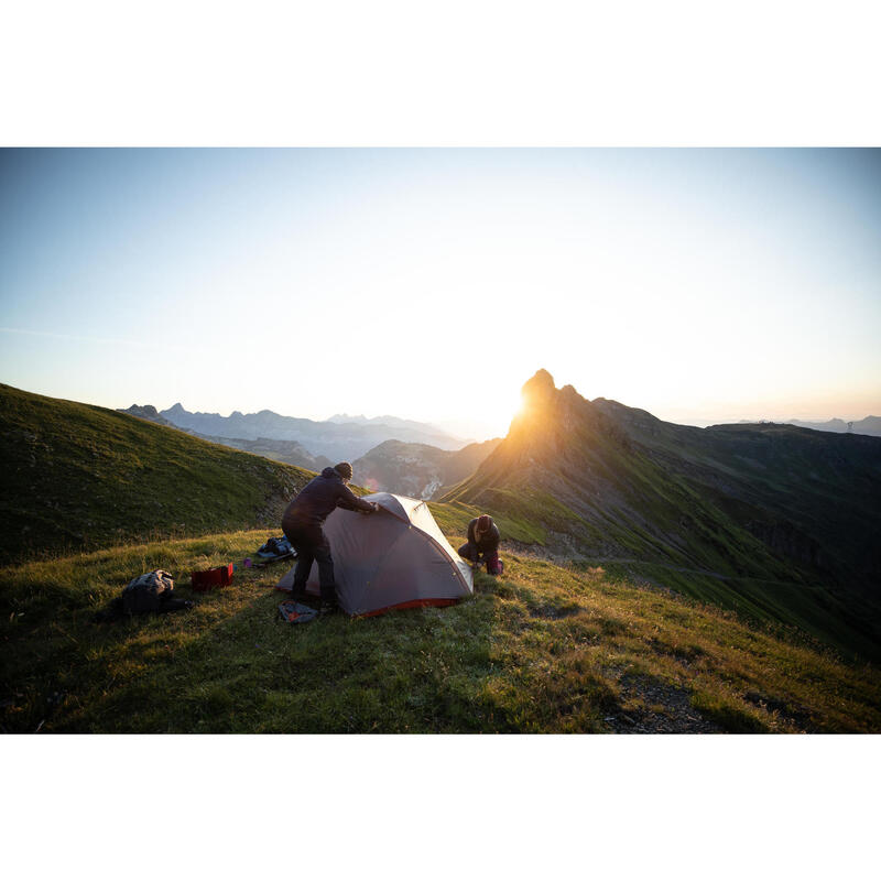 Koepeltent voor trekking MT900 2 personen grijs