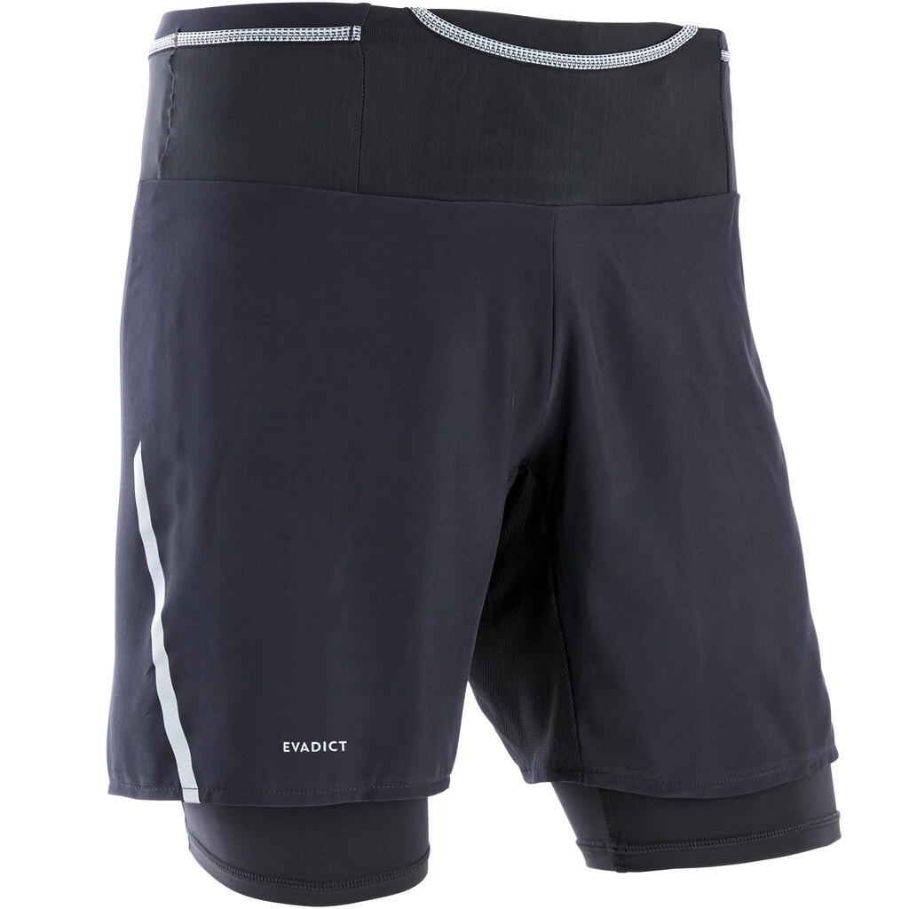 MEN'S TRAIL RUNNING TIGHT SHORTS COMFORT - BURGUNDY