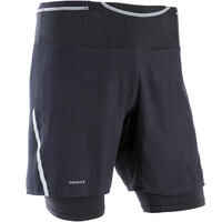 MEN'S TRAIL RUNNING TIGHT SHORTS COMFORT - BLACK