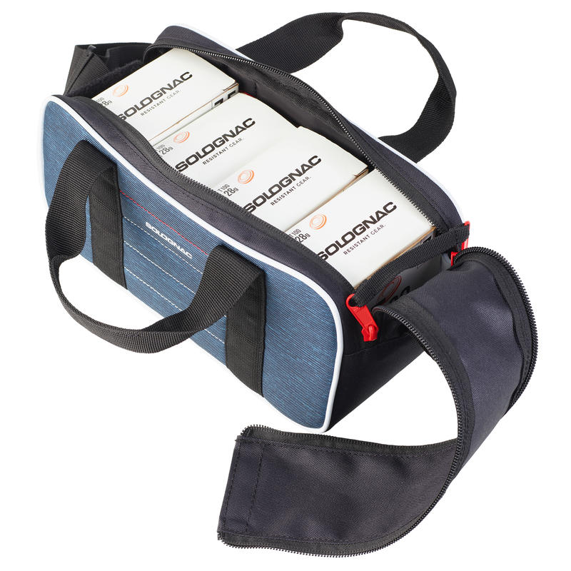 Clay Pigeon Shooting Cartridge Bag Blue Decathlon