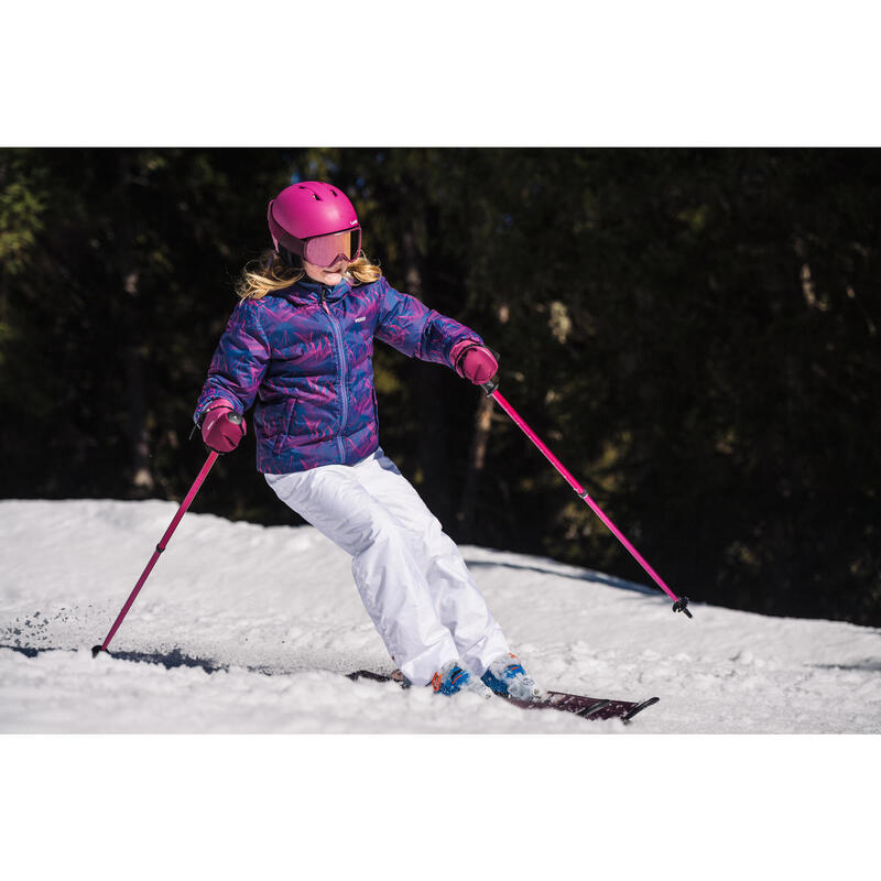 Chaqueta de Esquí y Nieve Niños Ski-P 100 Warm Reversible Azul Rosa