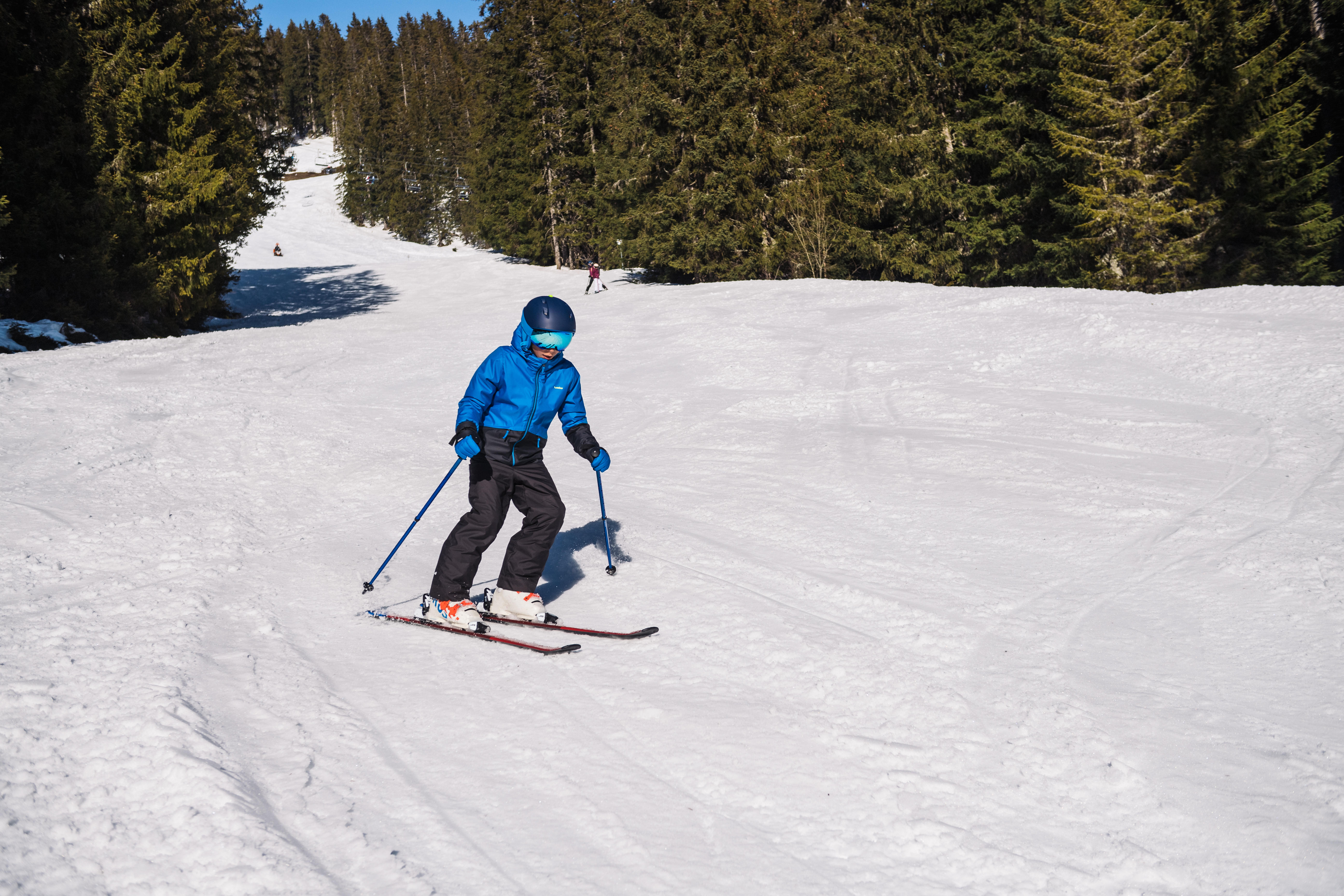 KIDS' SKI JACKET 100 - BLUE KIDS' SKI JACKET 100 - BLUE