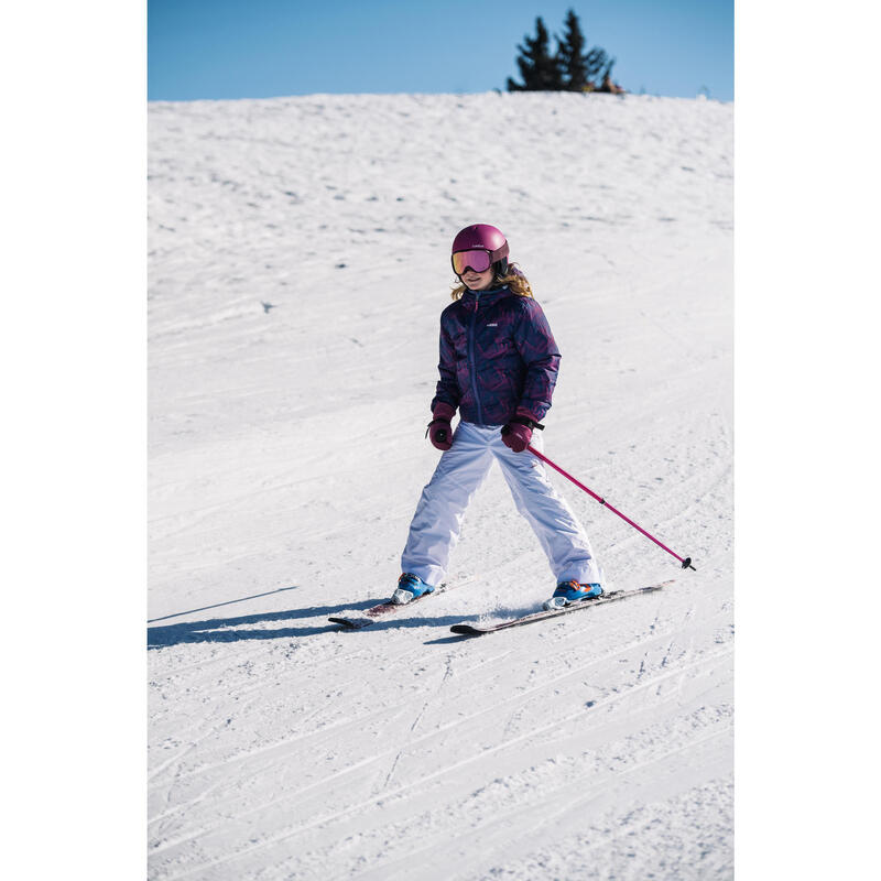 Chaqueta de Esquí y Nieve Niños Ski-P 100 Warm Reversible Azul Rosa