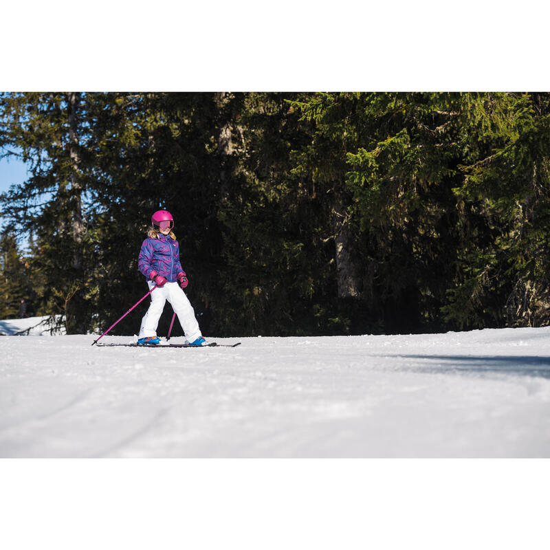 Chaqueta de Esquí y Nieve Niños Ski-P 100 Warm Reversible Azul Rosa