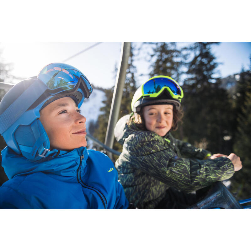 兒童滑雪外套100 - 藍色