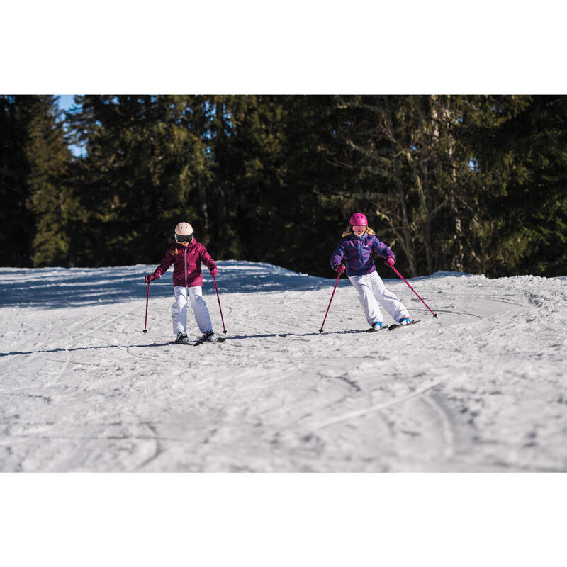 Chaqueta de Esquí y Nieve Niños Ski-P 100 Warm Reversible Azul Rosa