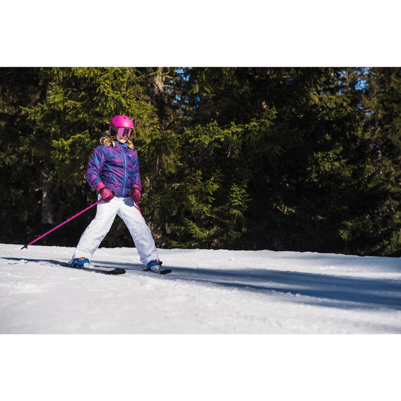 Chaqueta de Esquí y Nieve Niños Ski-P 100 Warm Reversible Azul Rosa