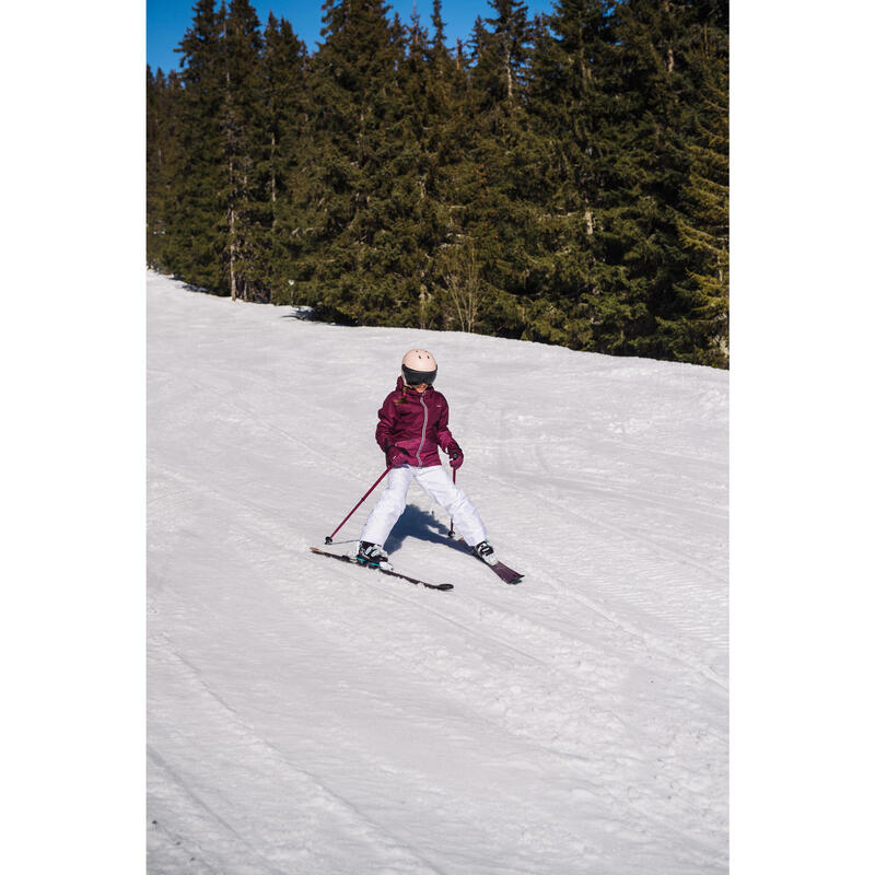 Chaqueta de Esquí y Nieve Niños Ski-P 100 Warm Reversible Azul Rosa