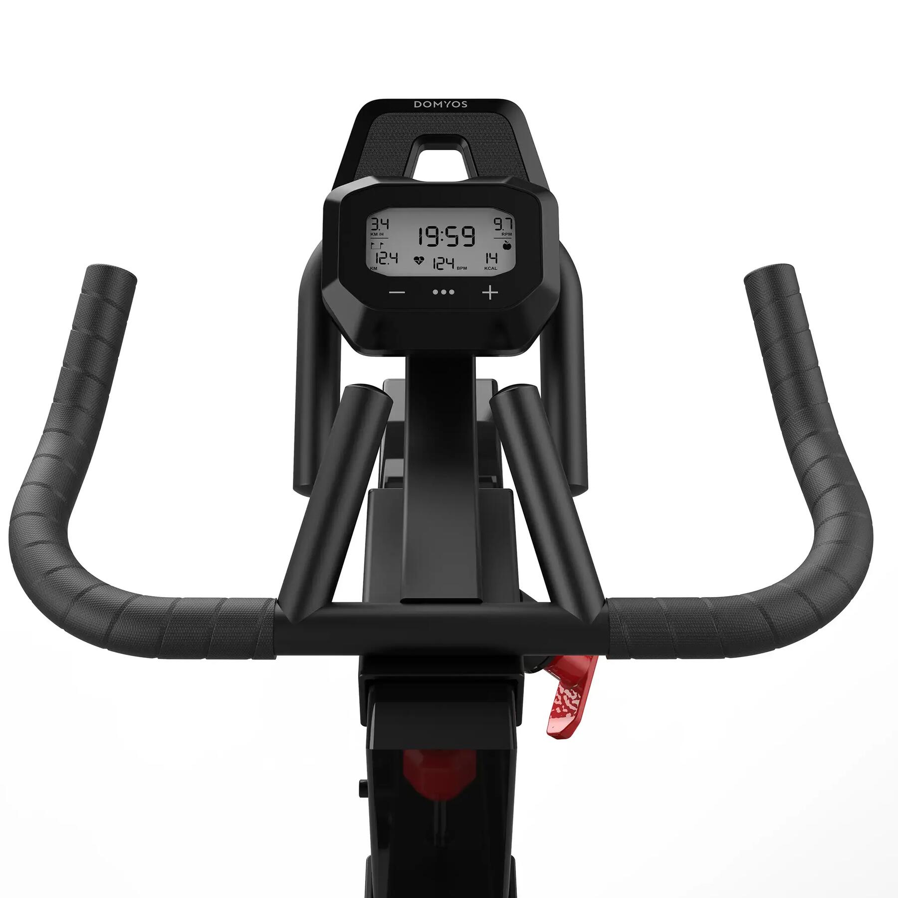 consola e guiador da bicicleta de spinning domyos biking 500