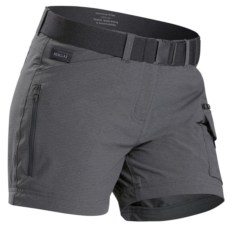 Pantalón desmontable montaña y trekking Mujer Forclaz Travel 500