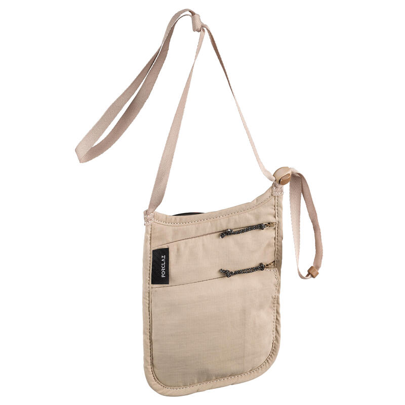 Bolsita de cuello de discreta TRAVEL RFID beige