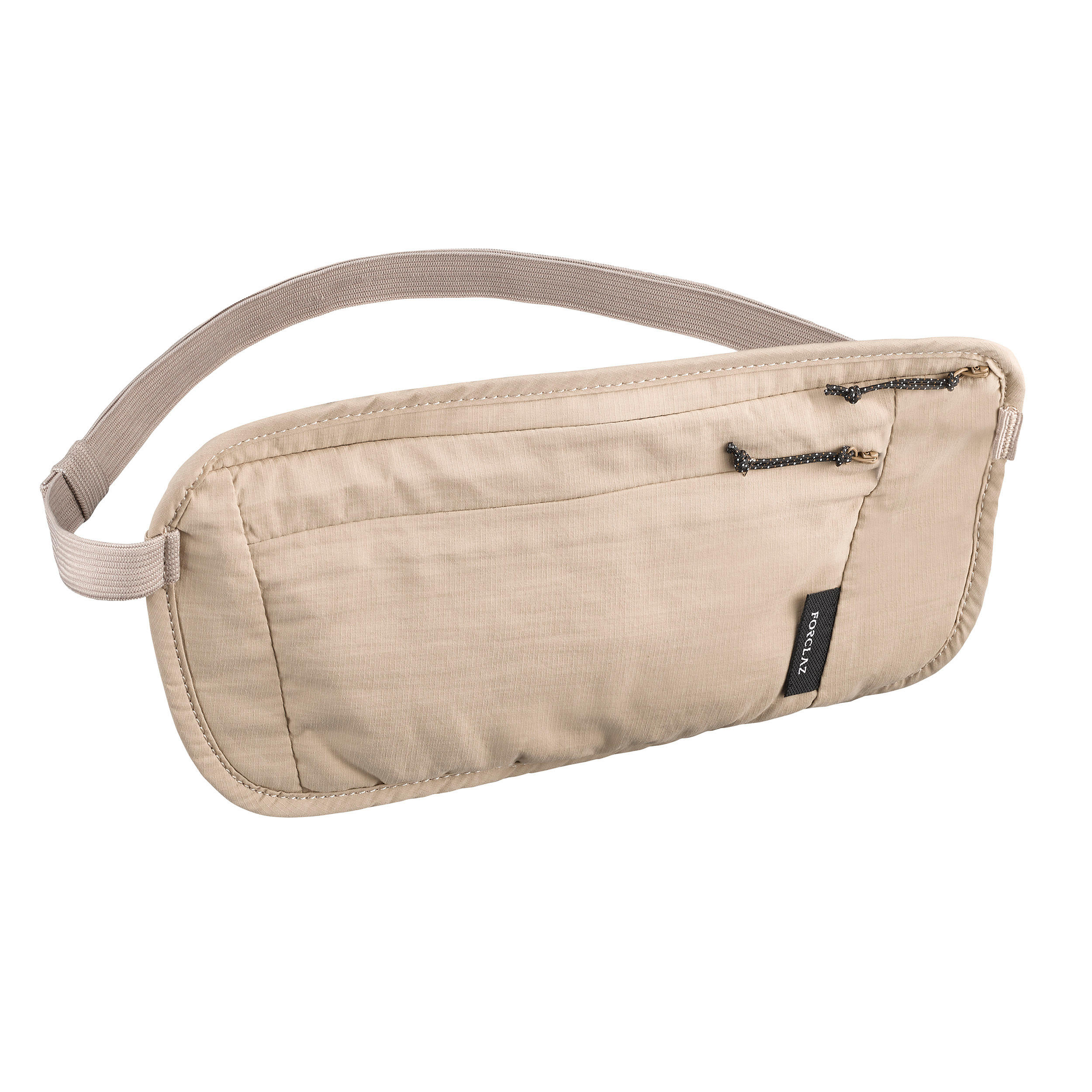 Sac banane discret de trekking voyage TRAVEL RFID beige Decathlon