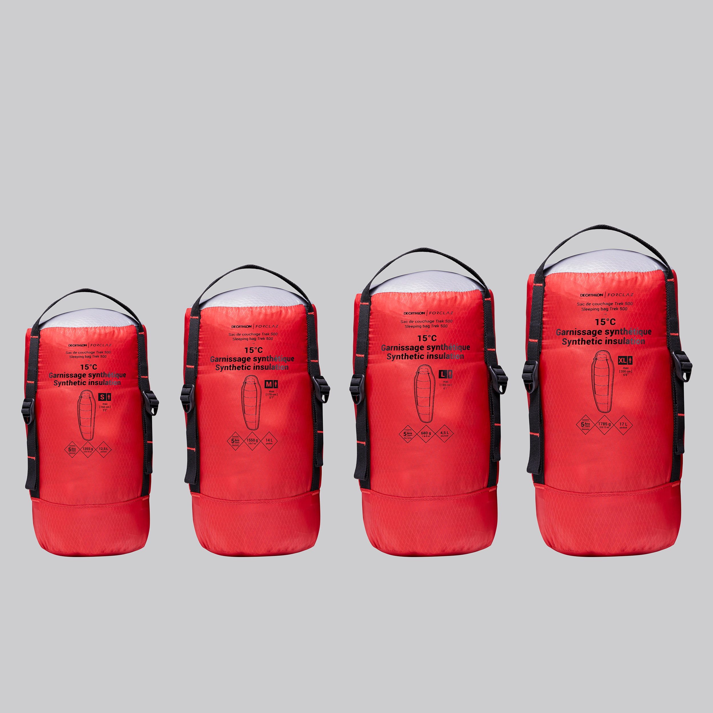 Sac de couchage de trekking MT500 15°C Polyester SIMOND